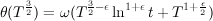     32       32-ϵ  1+ϵ     1+ϵ2
θ(T  ) = ω (T   ln   t+  T   )  