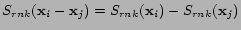 \(S_{rnk}(\mathbf{x}_i-\mathbf{x}_j) = S_{rnk}(\mathbf{x}_i)-S_{rnk}(\mathbf{x}_j)\)