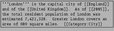 London is capital of [[England]]
