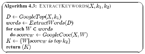 Extract keywords for a person