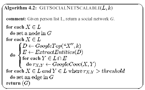 Extract social network in a scalable way